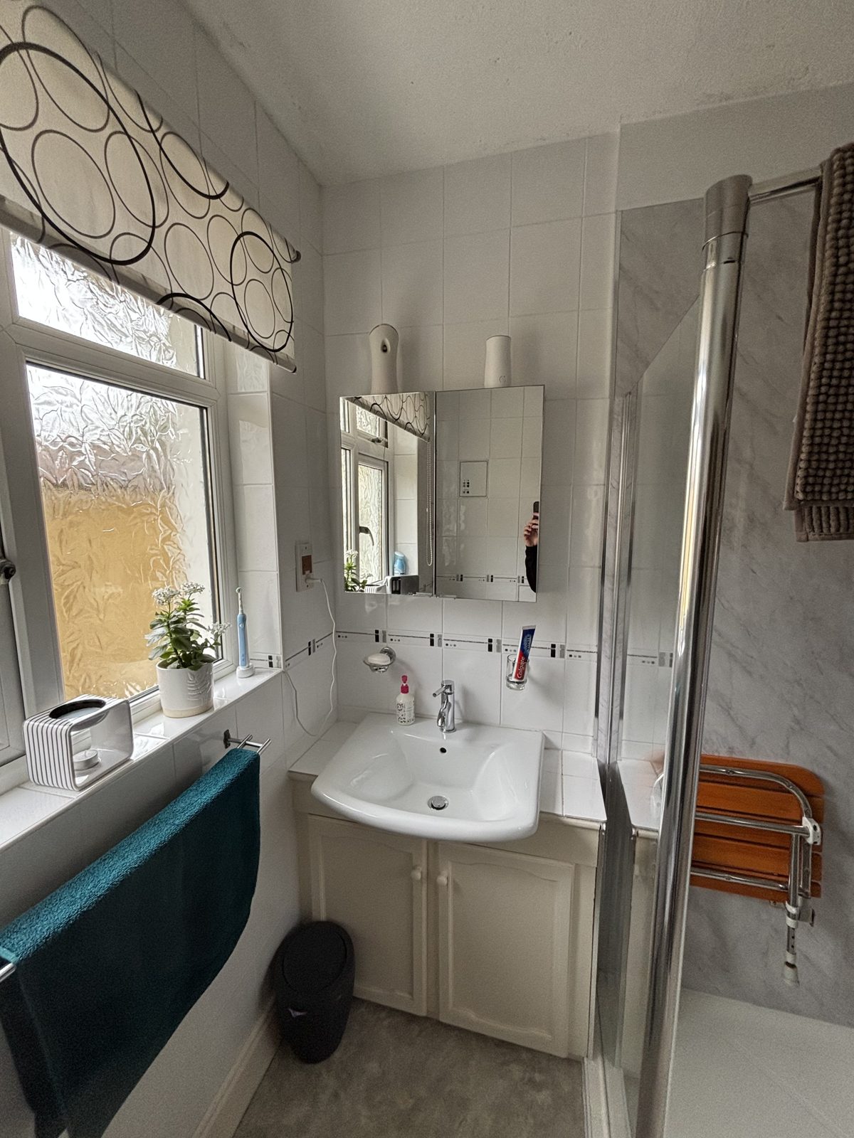 Bathroom before renovation, North Devon