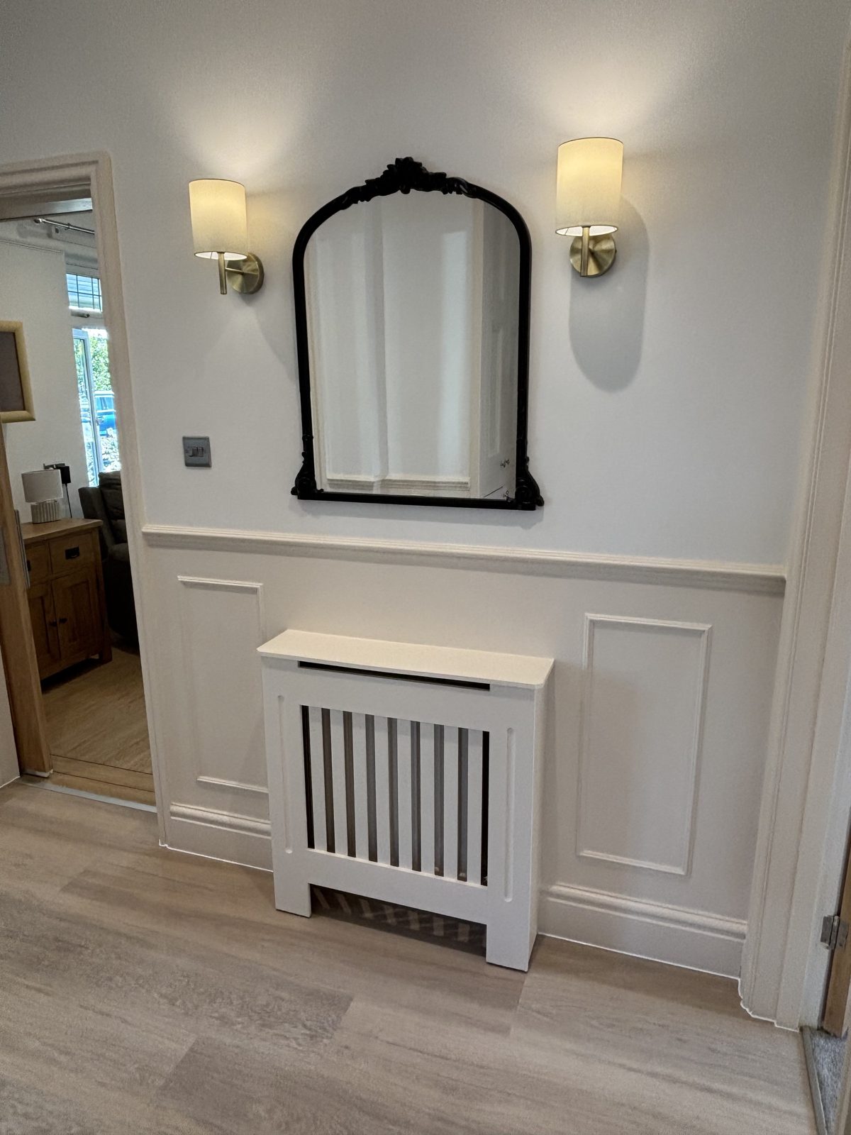 Hallway feature wall lighting, North Devon