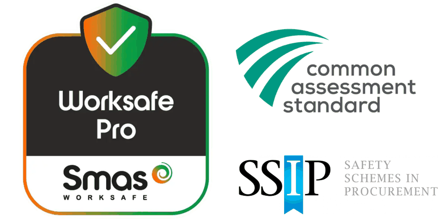 SMAS Worksafe Pro, Common Assessment Standard and SSIP logos